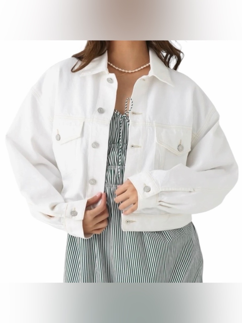 AGOLDE Palmer Cotton Denim Balloon Sleeve Cropped Trucker Jean Jacket, Size XS